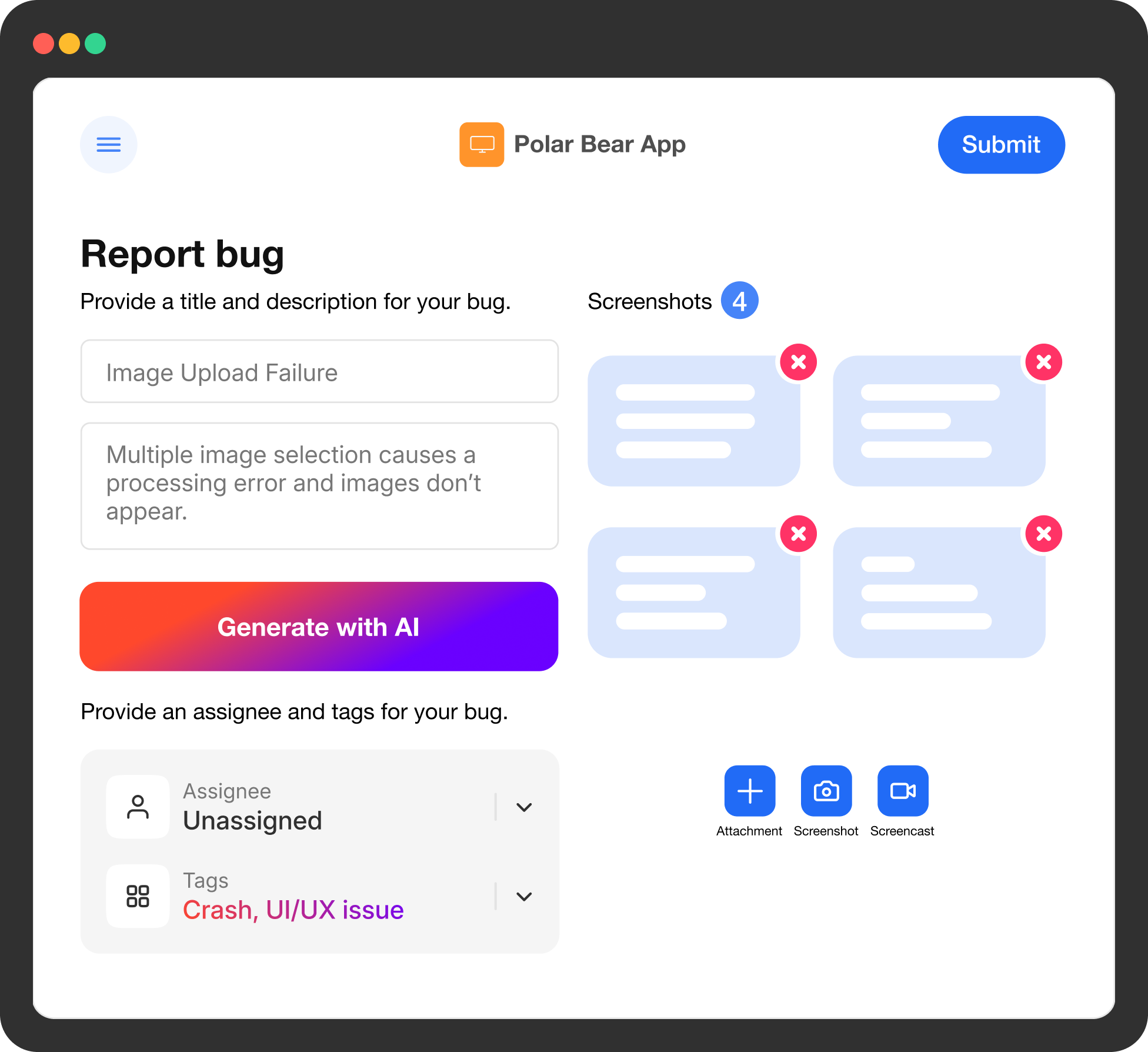 bug reporting