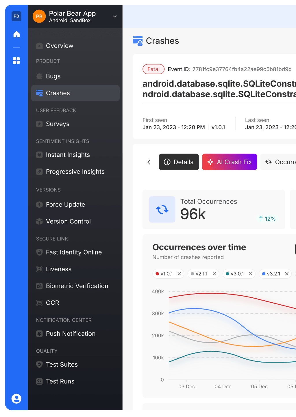 android crash reporting tools